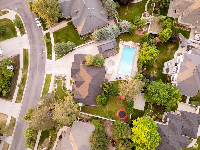 13279 S Berry Ln, Draper, UT 84020 - aerial perspective of suburban area with a pool area