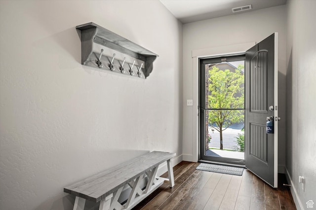 4488 S Haven Creek Rd W Unit 25D, West Haven, UT 84401 - mudroom with dark wood finished floors and baseboards