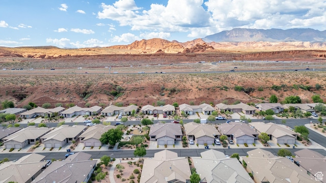 3400 E Hidden Springs Dr, Washington, UT 84780 - aerial view of residential area featuring a mountain backdrop