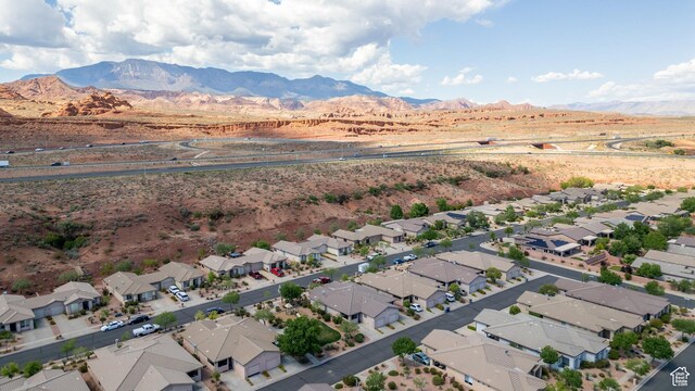 3400 E Hidden Springs Dr, Washington, UT 84780 - aerial view of residential area featuring a mountainous background
