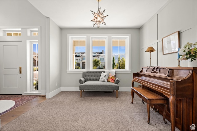 12387 Timberline Dr Unit 53, Highland, UT 84003 - living area featuring baseboards and a chandelier