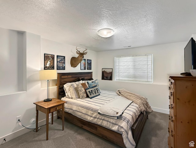 1852 N 4100 W, Plain City, UT 84404 - carpeted bedroom featuring a textured ceiling and baseboards