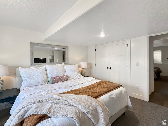 1852 N 4100 W, Plain City, UT 84404 - bedroom with a textured ceiling, carpet floors, and a closet