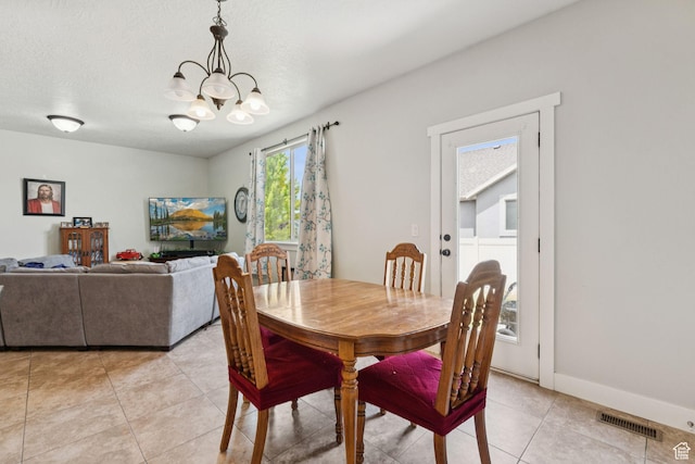 301 E Salem Park Cir, Salem, UT 84653 - dining room with a chandelier and light tile patterned flooring