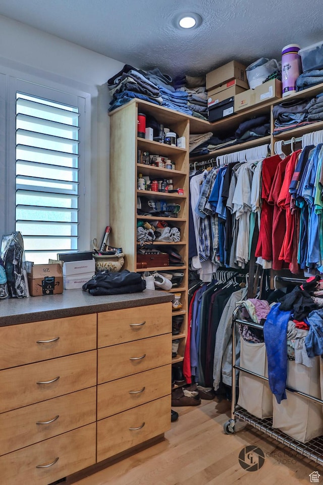 692 E 5020 N, Enoch, UT 84721 - walk in closet with light wood finished floors