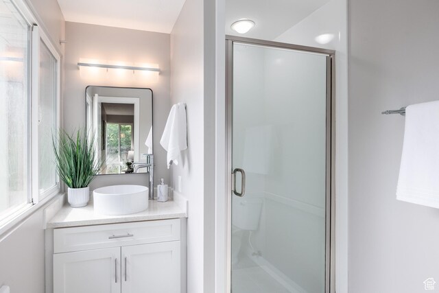 3427 S Fleetwood Dr, Salt Lake City, UT 84109 - full bathroom featuring a stall shower and vanity