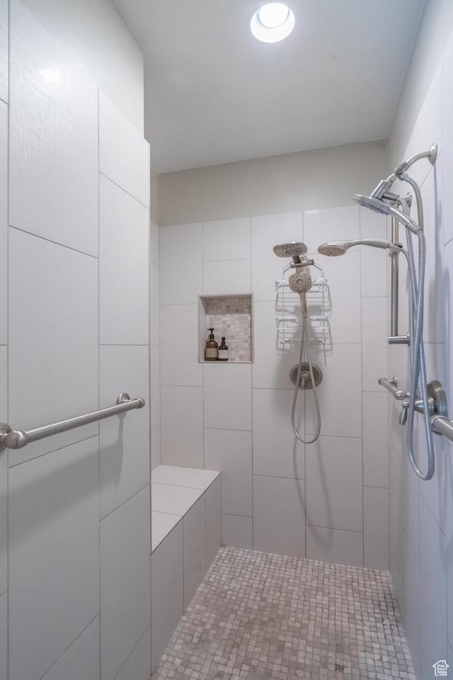 2573 S 3160 E, St George, UT 84790 - bathroom with tiled shower and recessed lighting