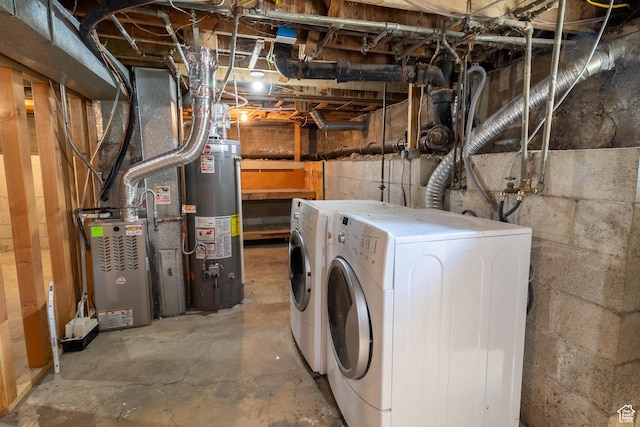 584 E Maple St S, Clearfield, UT 84015 - unfinished basement with gas water heater and independent washer and dryer