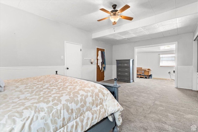 125 W 300 S, Ephraim, UT 84627 - bedroom with carpet and a ceiling fan