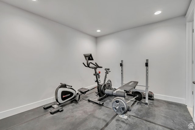 207 S Summer Breeze Ln, Layton, UT 84041 - workout room with recessed lighting and baseboards