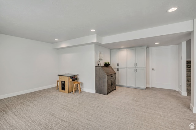 207 S Summer Breeze Ln, Layton, UT 84041 - basement with light colored carpet, recessed lighting, and baseboards