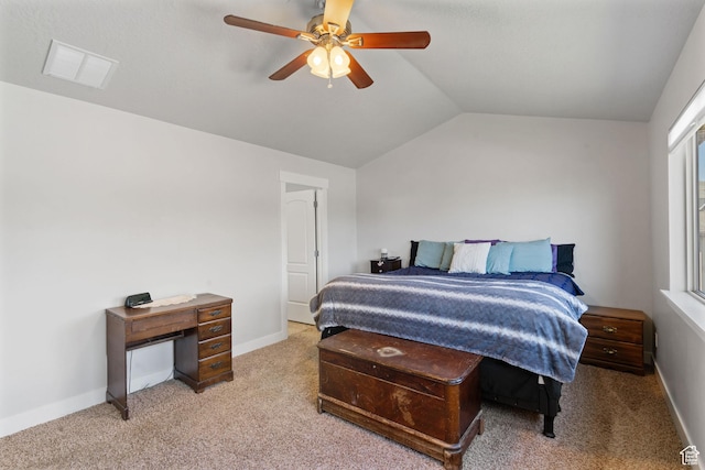 78 W Wildflower Dr, Saratoga Springs, UT 84045 - bedroom with carpet floors, lofted ceiling, ceiling fan, and baseboards