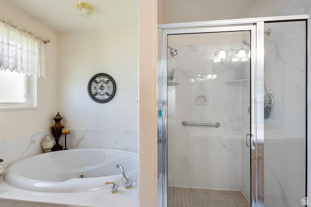 1202 N 2155 W, Clinton, UT 84015 - full bath with a stall shower and a jetted tub