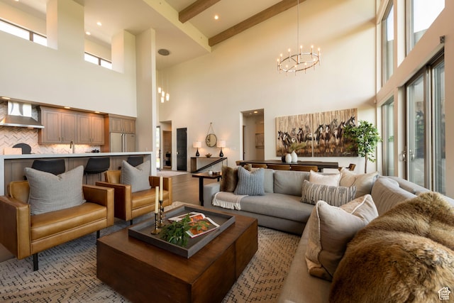6650 Golden Bear Loop, Park City, UT 84098 - community lobby with a high ceiling and beam ceiling