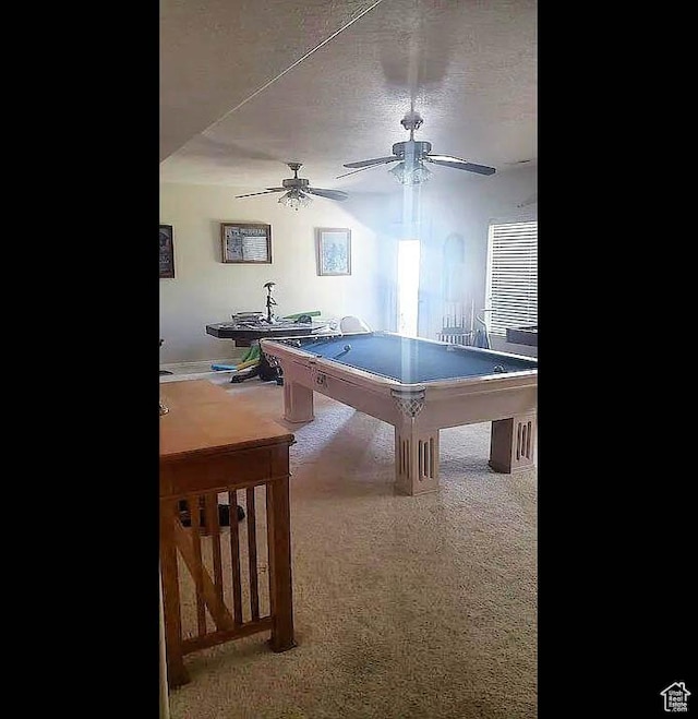 1559 S 2950 W, Vernal, UT 84078 - game room featuring a ceiling fan, pool table, and carpet flooring