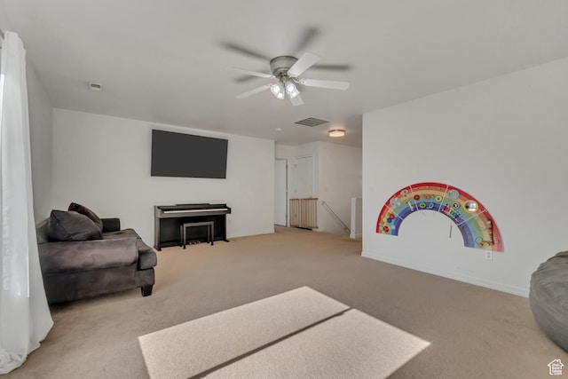 856 S 1580 W, Lehi, UT 84043 - living room with light colored carpet and a ceiling fan