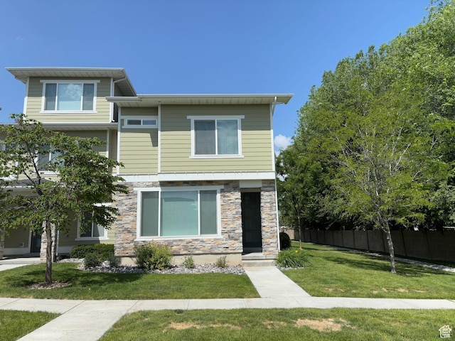 9681 S Zakro Ln, South Jordan, UT 84095 - view of front facade with stone siding