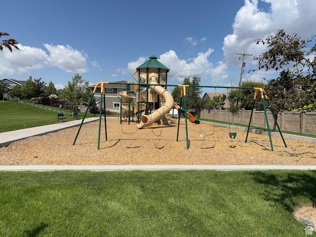 9681 S Zakro Ln, South Jordan, UT 84095 - community jungle gym featuring a yard