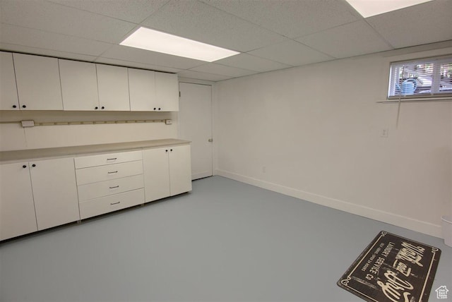 3600 S 6580 W, West Valley City, UT 84128 - below grade area with a paneled ceiling and baseboards