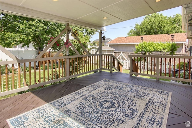 3600 S 6580 W, West Valley City, UT 84128 - wooden deck featuring a fenced backyard