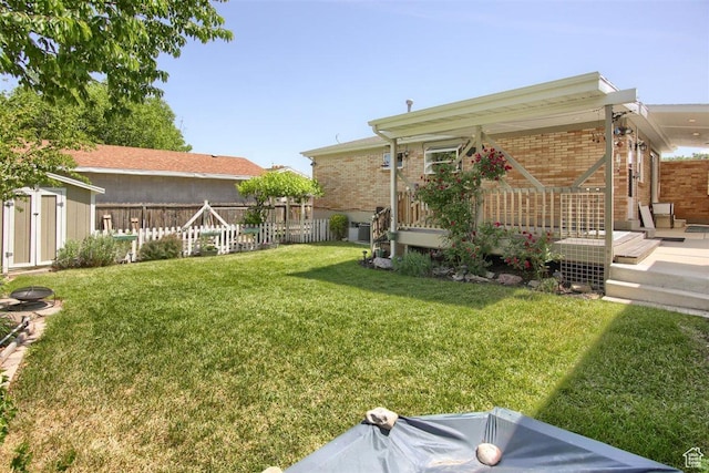 3600 S 6580 W, West Valley City, UT 84128 - view of yard featuring a wooden deck