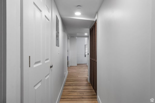 480 S 1160 W, Orem, UT 84058 - hallway featuring baseboards, wood finished floors, and recessed lighting
