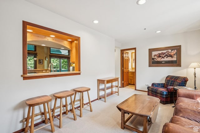 1709 Lakeside Cir, Park City, UT 84060 - living area featuring recessed lighting, light carpet, and baseboards