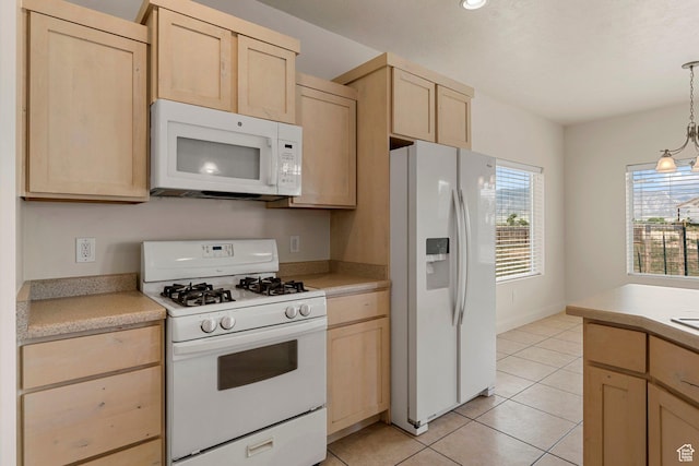 4236 N 2375 W, Cedar City, UT 84721 - kitchen with white appliances, light brown cabinetry, and light countertops