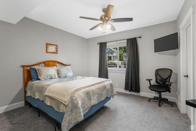 6035 Hidden Valley Rd, Mountain Green, UT 84050 - carpeted bedroom featuring baseboards and ceiling fan