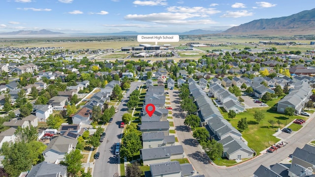 1722 N 80 E, Tooele, UT 84074 - aerial view of property's location with a mountainous background and nearby suburban area