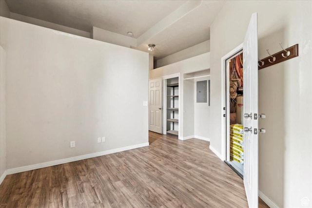 2167 E Eagle Chase Dr, Draper Ut Cnty, UT 84020 - spare room featuring wood finished floors, baseboards, and electric panel