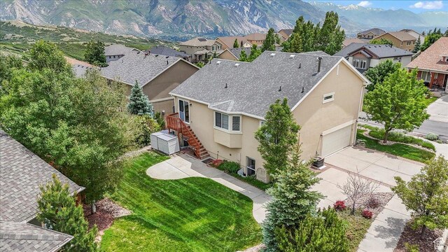 2167 E Eagle Chase Dr, Draper Ut Cnty, UT 84020 - aerial perspective of suburban area with mountains