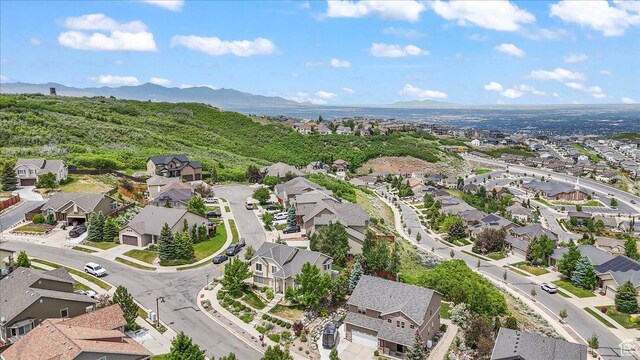2167 E Eagle Chase Dr, Draper Ut Cnty, UT 84020 - aerial overview of property's location with nearby suburban area and a mountain backdrop