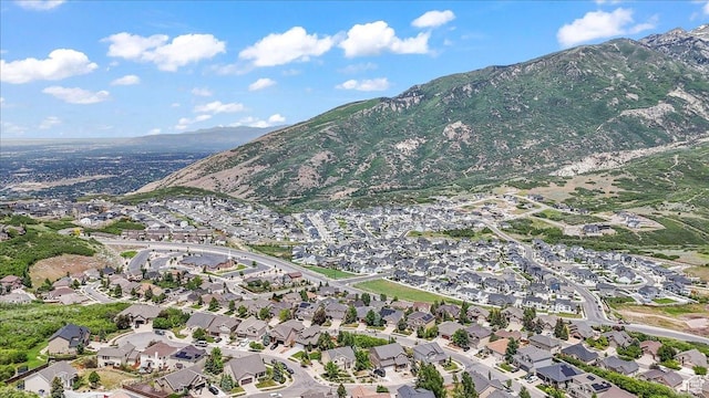 2167 E Eagle Chase Dr, Draper Ut Cnty, UT 84020 - aerial overview of property's location with a mountain backdrop and nearby suburban area
