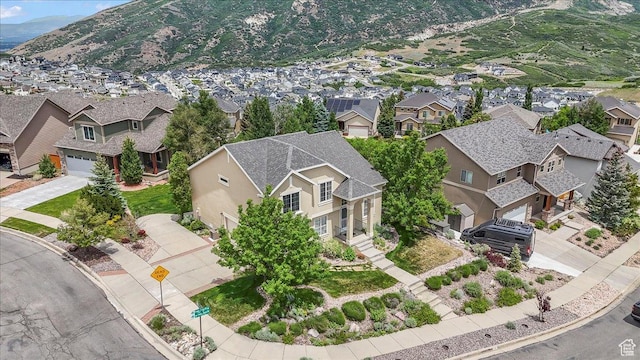 2167 E Eagle Chase Dr, Draper Ut Cnty, UT 84020 - aerial view of residential area featuring mountains