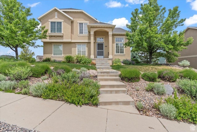 2167 E Eagle Chase Dr, Draper Ut Cnty, UT 84020 - view of front of house featuring stucco siding