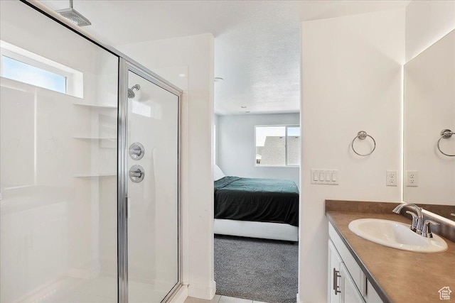3278 S Boots Way, Syracuse, UT 84075 - full bathroom featuring a stall shower, ensuite bathroom, and vanity