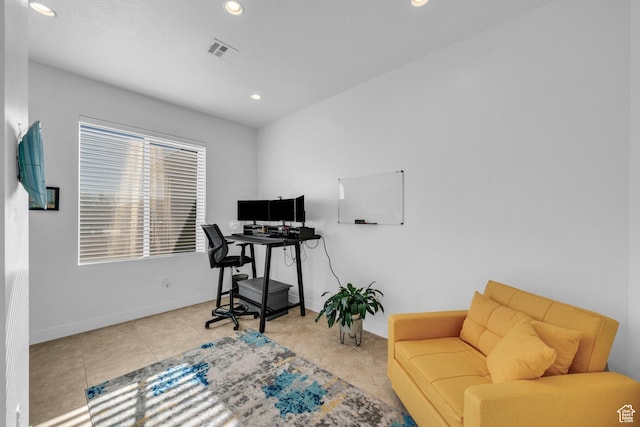 1226 W Province Way, St George, UT 84770 - tiled office space with recessed lighting and baseboards