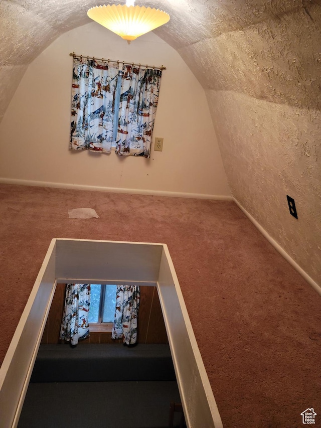 83 E Miners St, Ophir, UT 84071 - additional living space with vaulted ceiling, carpet flooring, and baseboards