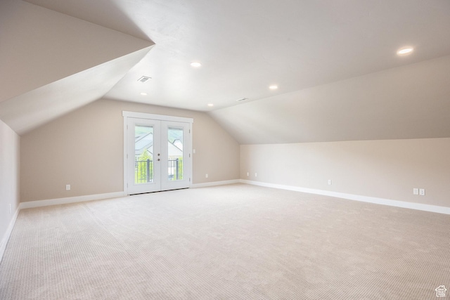 1232 Canyon Rd, Midway, UT 84049 - bonus room featuring lofted ceiling, light carpet, baseboards, and recessed lighting
