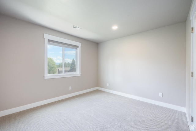 1232 Canyon Rd, Midway, UT 84049 - empty room with light colored carpet, baseboards, and recessed lighting