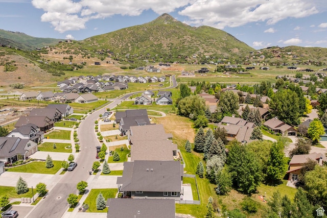 1232 Canyon Rd, Midway, UT 84049 - aerial view of property and surrounding area featuring nearby suburban area and a mountainous background