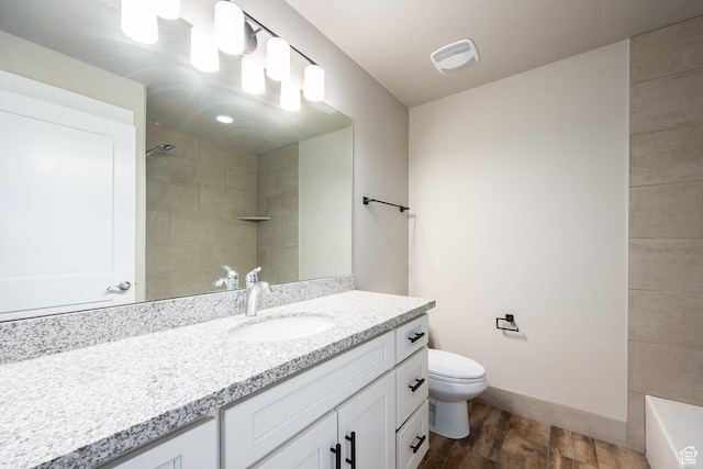 1232 Canyon Rd, Midway, UT 84049 - full bath with vanity, wood finished floors, toilet, and baseboards