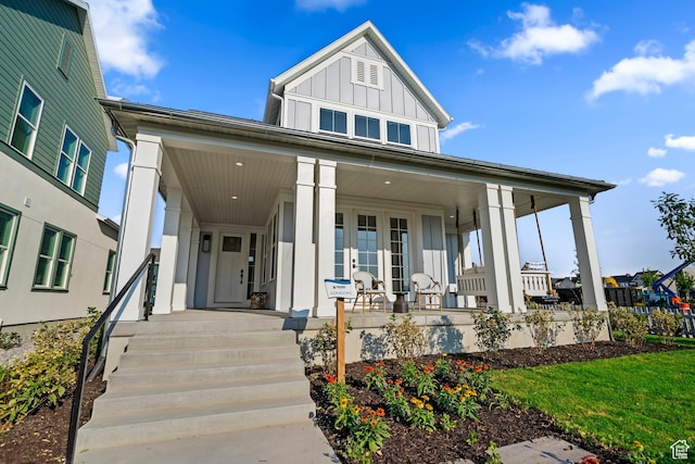 11214 S Easy Bee Rd, South Jordan, UT 84009 - view of front of home featuring board and batten siding and a porch