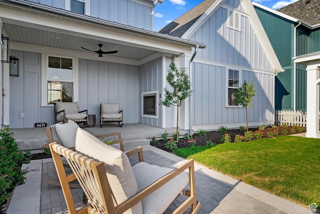 11214 S Easy Bee Rd, South Jordan, UT 84009 - view of patio / terrace with a ceiling fan