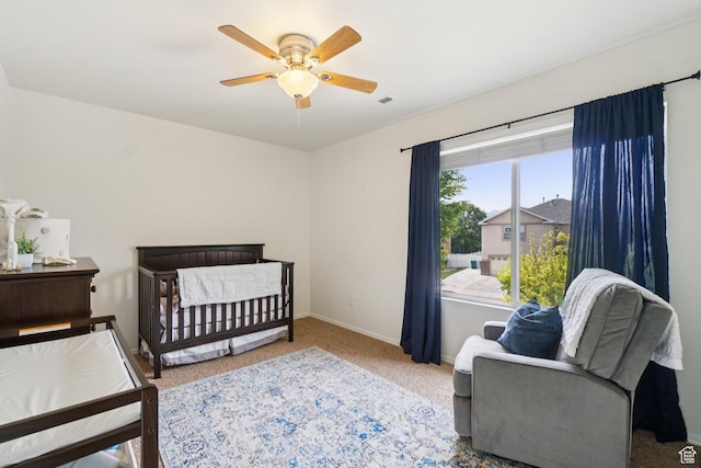 469 S Olive Way, Lehi, UT 84043 - carpeted bedroom featuring baseboards and a ceiling fan