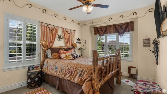 336 S 1400 W, Farmington, UT 84025 - bedroom featuring carpet floors, baseboards, and a ceiling fan