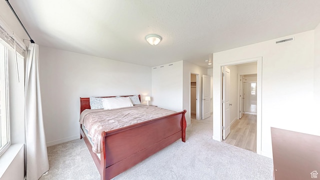 585 W 1420 S, Spanish Fork, UT 84660 - bedroom with light carpet, baseboards, multiple windows, and a textured ceiling