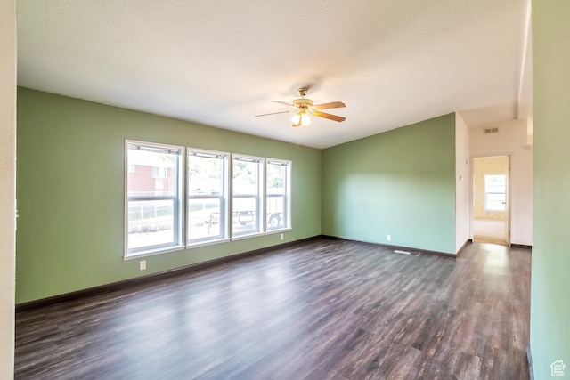 783 S 100 W, Payson, UT 84651 - spare room featuring dark wood-type flooring, ceiling fan, and baseboards