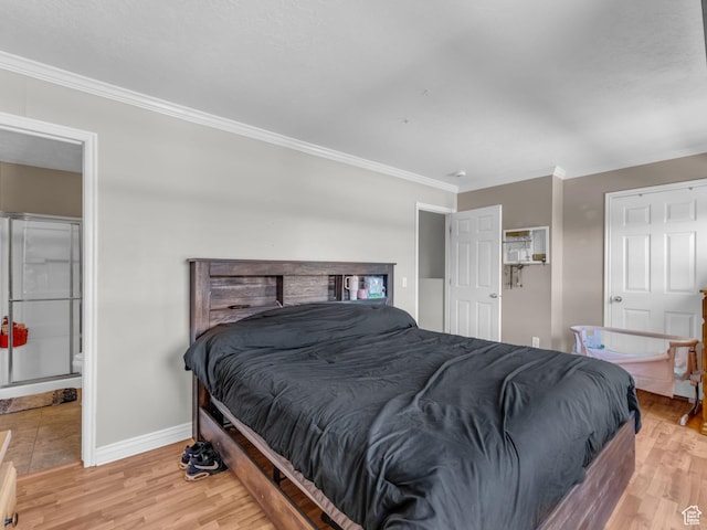 1177 W Dun Robin Ct, Salt Lake City, UT 84123 - bedroom with ornamental molding, light wood-style flooring, and baseboards